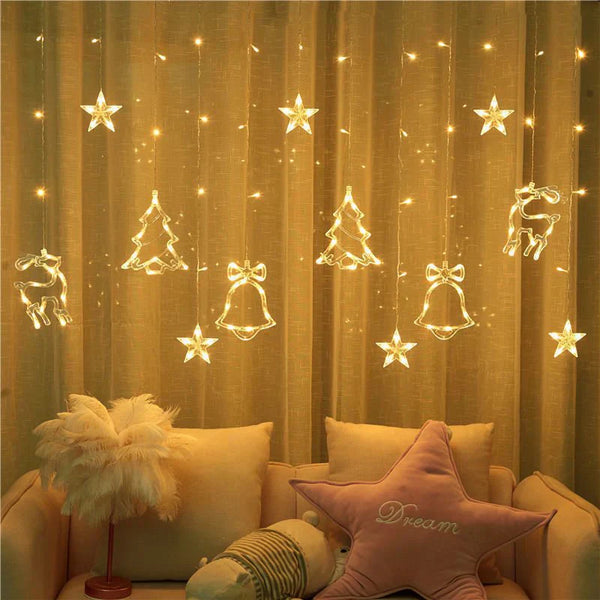 Decorate Christmas Tree Hanging Lamp Room Bedroom
