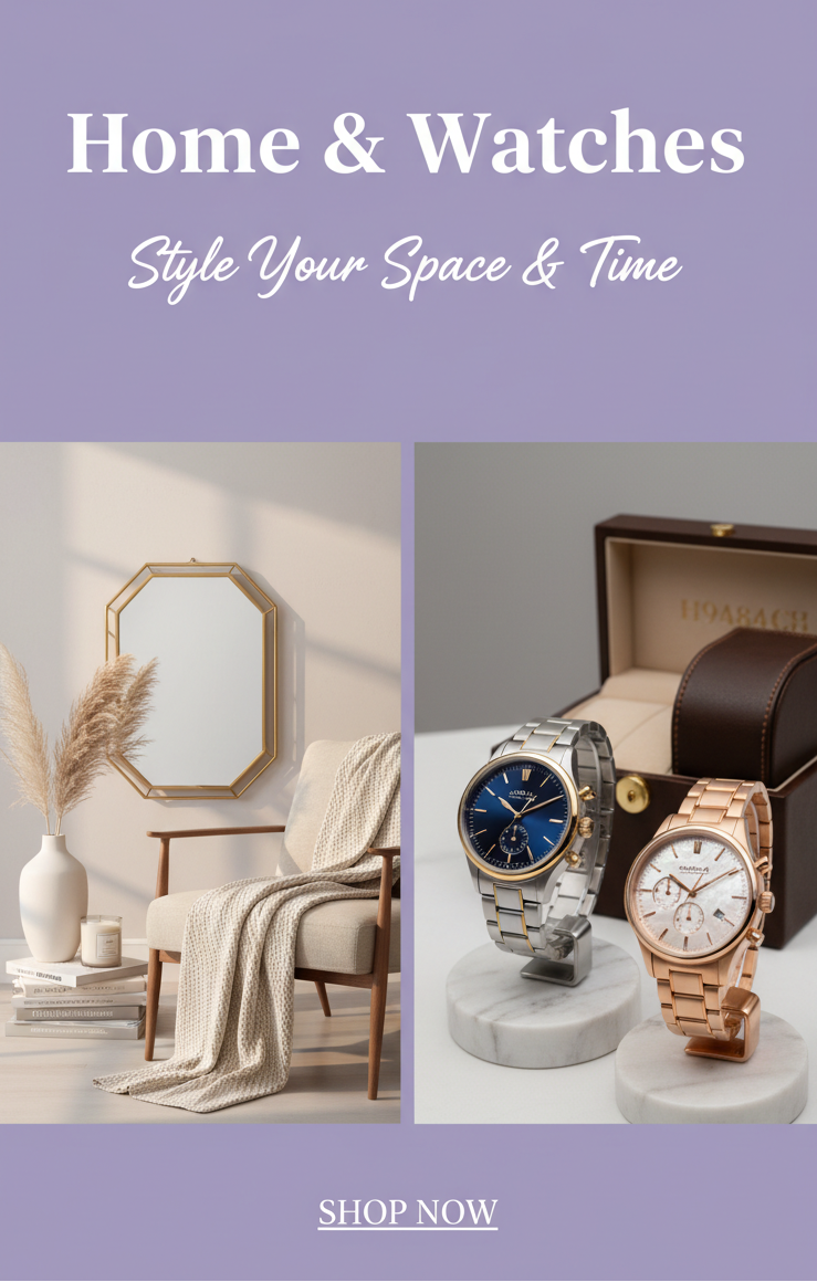 Home Decor & Watches Collection Banner